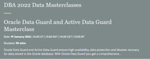 Oracle Data Guard e Active Data Guard Masterclass